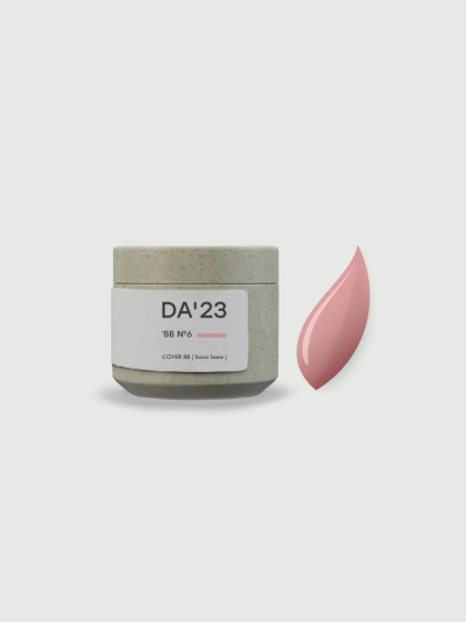 DA'23 COVER BASE BB #6, 15 ml - kamuflująca budująca baza hybrydowa (intensywny różowy nude)