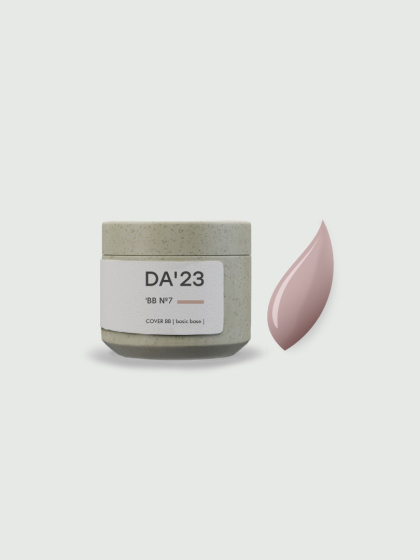 DA'23 COVER BASE BB #7, 15 ml - kamuflująca budująca baza hybrydowa (neutralny beżowy nude)