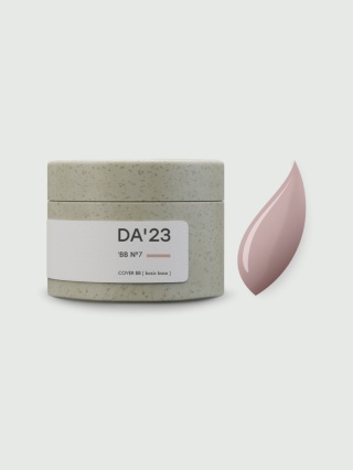 DA'23 COVER BASE BB #7, 30 ml - kamuflująca budująca baza hybrydowa (neutralny beżowy nude)