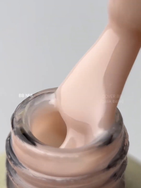 DA'23 COVER BASE BB #8, 14 ml - kamuflująca budująca baza hybrydowa (ciepły karmelowy nude)