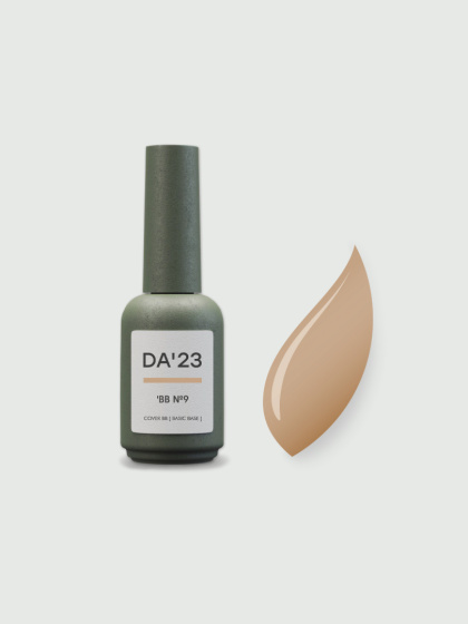 DA'23 COVER BASE BB #9, 14 ml - kamuflująca budująca baza hybrydowa (głęboki beżowy nude)