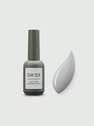 DA'23 COVER TOP 'ASHY SMOKE, 14 ml - półprzezroczysty top hybrydowy no wipe (szary)