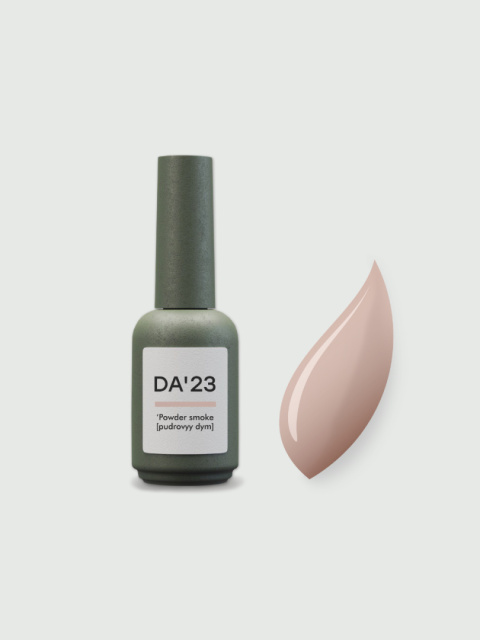 DA'23 COVER TOP 'POWDER SMOKE, 14 ml - półprzezroczysty top hybrydowy no wipe (ciepły pudrowy)