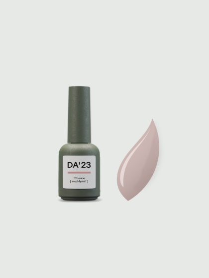 DA'23 COVER TOP ‘CHANCE, 8 ml – półprzezroczysty top hybrydowy no wipe (ciepły beżowo-różowy)