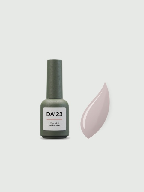 DA'23 COVER TOP ‘FEEL WIND, 8 ml – półprzezroczysty top hybrydowy no wipe (delikatny różowo-beżowy)