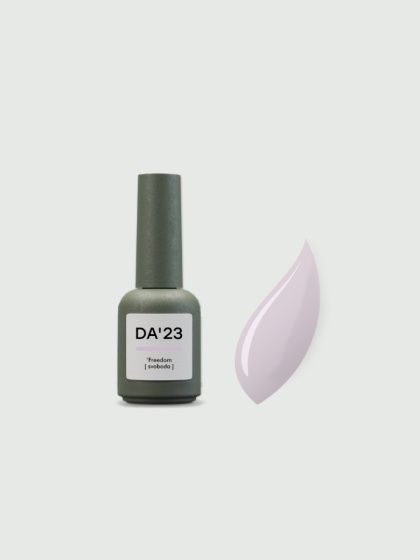 DA'23 COVER TOP ‘FREEDOM, 8 ml – półprzezroczysty top hybrydowy no wipe (mleczny różowy)