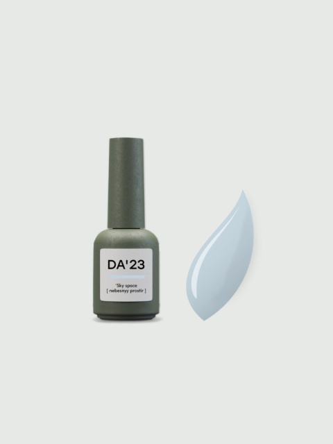 DA'23 COVER TOP ‘SKY SPACE, 8 ml – półprzezroczysty top hybrydowy no wipe (chłodny mleczny błękit)